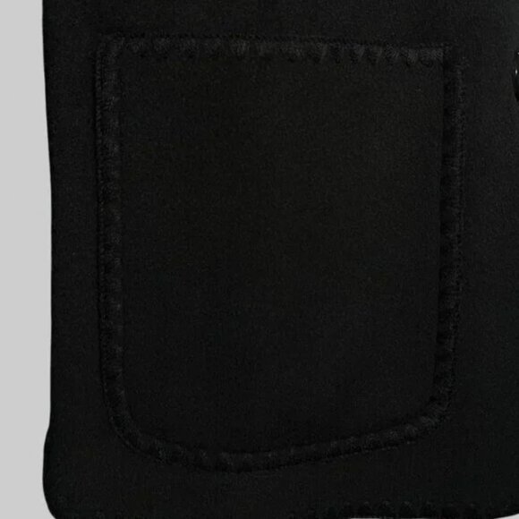 NWT Quince Double Faced Merino Wool Scarf Coat S Black - Picture 13 of 16